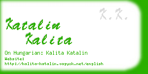 katalin kalita business card